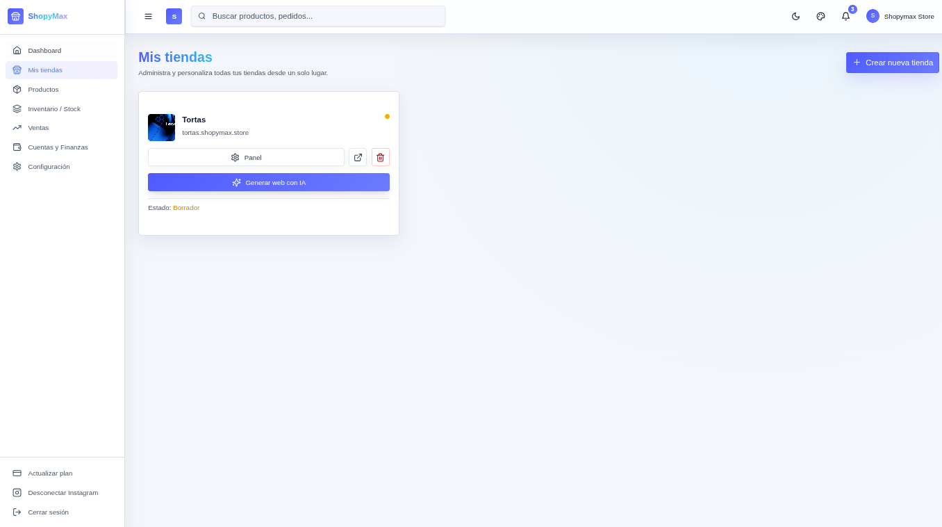 Mis tiendas ShopyMax